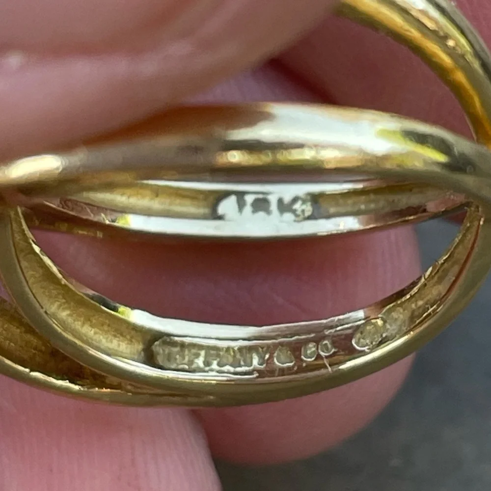 Tiffany & Co 18k Gold Infinity Double Crossover Ring - Picture 6 of 7